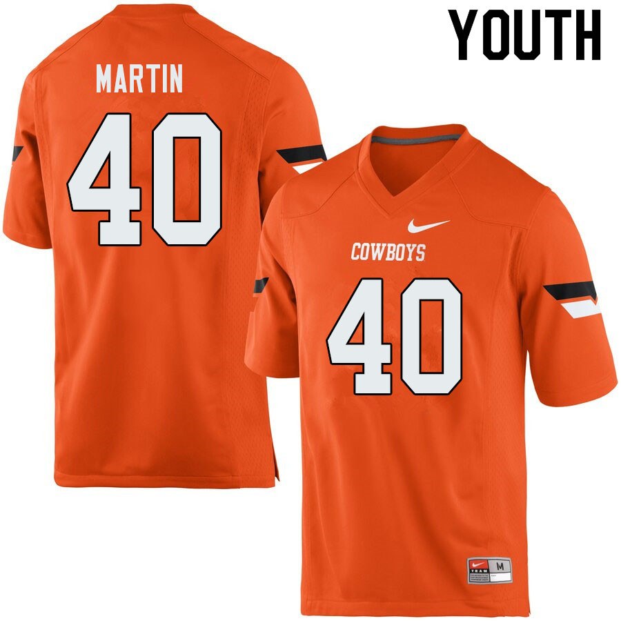 Youth #40 Brock Martin Oklahoma State Cowboys College Football Jerseys Sale-Orange